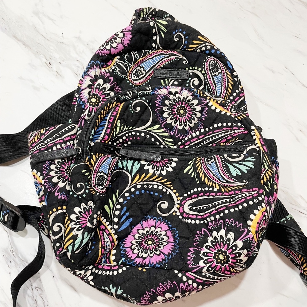 Black Paisley Vera Bradley Mini Backpack